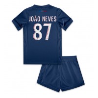 Dětský fotbalový dres Paris Saint-Germain Joao Neves #87 2024-25 Domácí Krátký Rukáv (+ trenýrky)